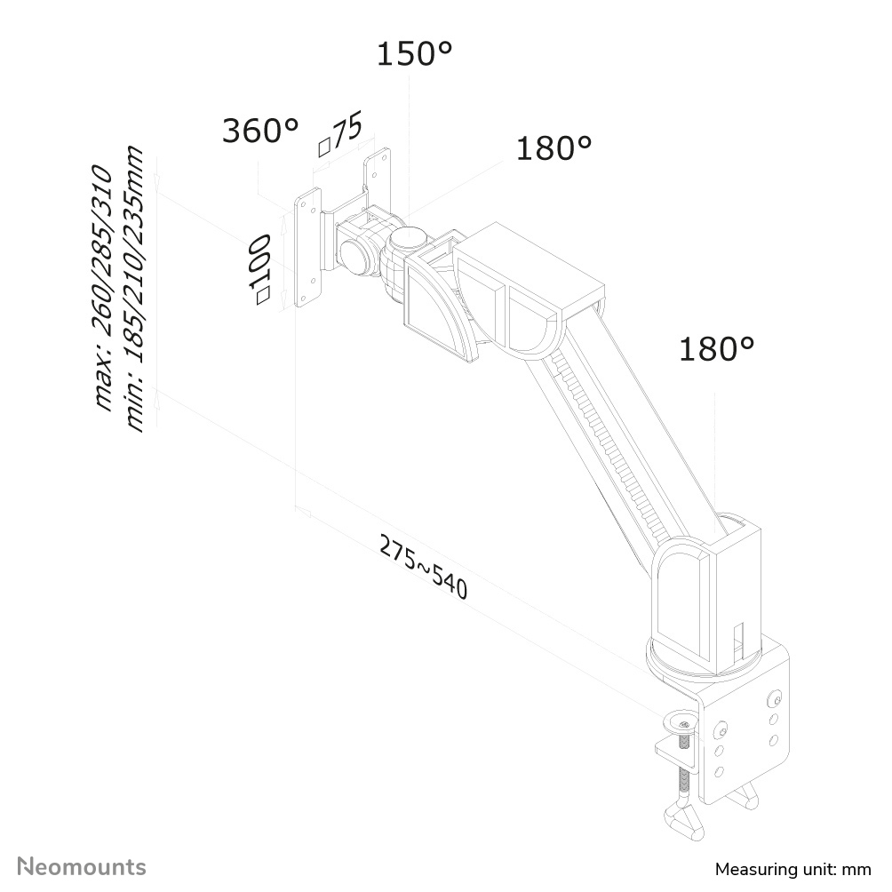Neomounts by Newstar monitor desk mount